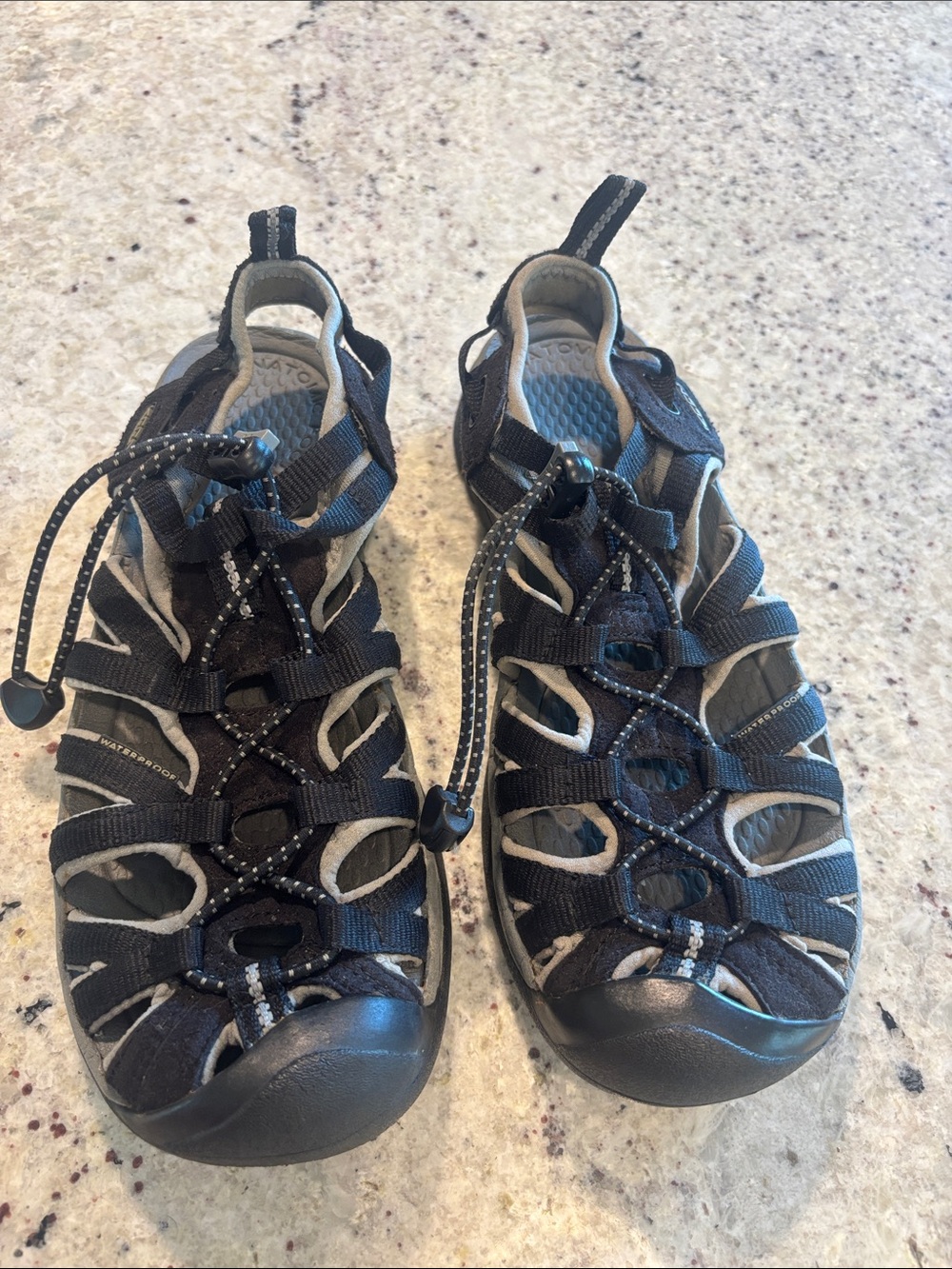 Keen Gray and Black Sport Womans Sandals with Rubber Toe Protection